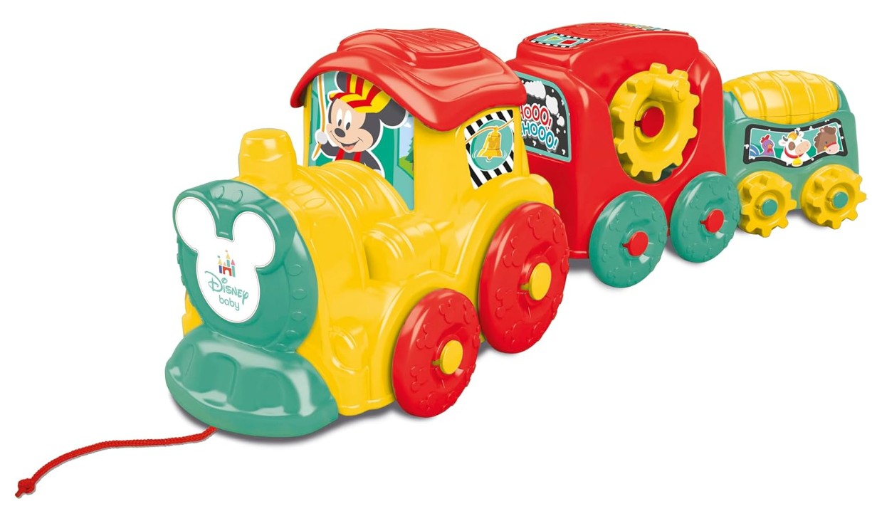 BABY CLEMENTONI DISNEY - TRENINO TRAINABILE CON VAGONI IMPILABILI